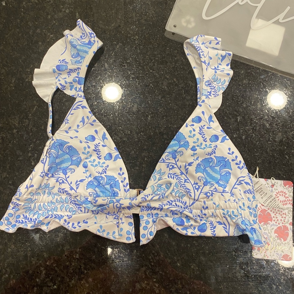 Ophelia Flutter Top - Riviera pattern
